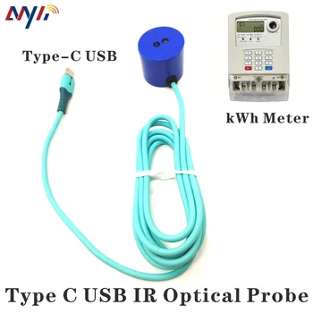 ИК-оптический зонд Type C USB Считывает смарт-счетчик кВтч-энергии, счетчик газа, Счетчик воды IEC62056-21 DLMS MDBUS Магнитный кабель-адаптер