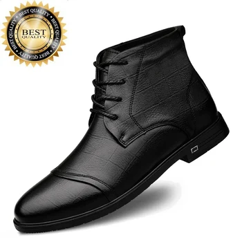ботинки Деловые мужские официальные ботинки Брендовая Удобная обувь из натуральной кожи для офисной работы