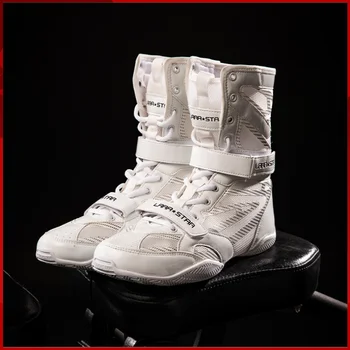 Мужские боксерские туфли LARA STAR с высоким берцем, Дышащая Женская обувь для борьбы с пауэрлифтингом Sanda Power, Поддерживающая тяжелую атлетику