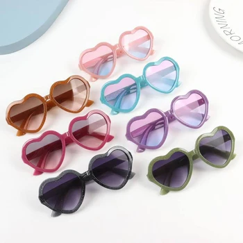 EWODOS/ Милые солнцезащитные очки для детей, Градиентный цвет, защита глаз в виде сердечка, Забавные солнцезащитные очки, реквизит для фотосессии, детские летние солнцезащитные очки для улицы