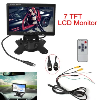 7-Дюймовый Цветной TFT LCD12V Автомобильный Монитор Заднего вида Подголовник монитор С 2 Каналами Видеовхода Для DVD VCD Камера заднего вида Заднего вида