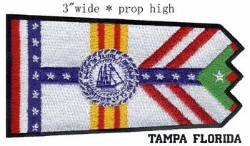 Тампа, Флорида, США, нашивка с вышивкой флага 3 