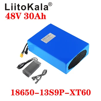 LiitoKala 48V 30ah 18650 13S9P Аккумулятор для Электровелосипеда 48V 30AH 1000W Литиевая батарея Встроенный 20A BMS Мотор для Электровелосипедов XT6