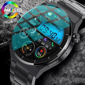 2023 NFC Смарт-часы Мужские GT3 Pro AMOLED 390 *390 HD Экран Частота сердечных сокращений Bluetooth Вызов IP68 Водонепроницаемые смарт-часы для Huawei Xiaomi