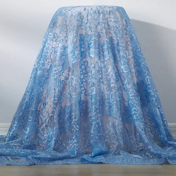 Новейшая нигерийская французская кружевная ткань 2022, Высококачественная африканская тюлевая сетка, Кружевная ткань, сетка с камнями, ткань для вечернего платья 2964A