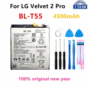 Оригинальный аккумулятор BL-T55 4500 мАч для мобильных телефонов LG Velvet 2 Pro BL T55 + инструменты