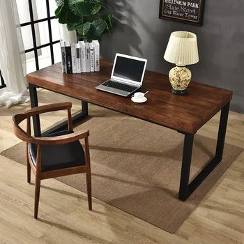 Компьютерный стол из массива дерева в скандинавском стиле, простой современный домашний стол, простой рабочий стол