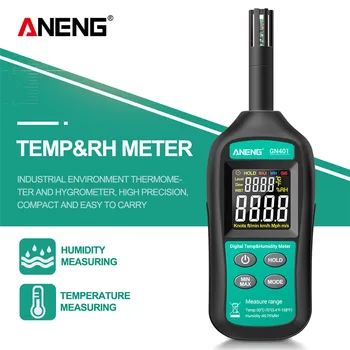 ANENG GN401, Мультисценарный измеритель температуры и влажности, Прецизионный цифровой воздушный термометр, Гигрометр, ручной тестер