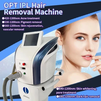 Лазерная машина для удаления волос Многофункциональный IPL OPT для омоложения кожи лица и тела, лазерный эпилятор для удаления волос для женщин