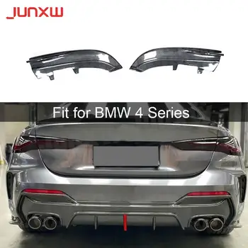 Для BMW 4 Серии G22 G23 Coupe 2021 + Карбоновые Задние Бамперы Из Углеродного Волокна, Боковые Разветвители Canards, Автомобильный Стайлинг FRP