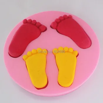 Красивые ножки Ребенка, форма для помадки, Форма для украшения Свадебного торта, Инструмент для Выпечки FM006