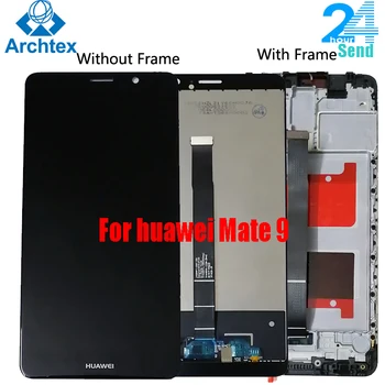 5,9 дюймов Для Huawei Mate 9 ЖК-дисплей + Замена Дигитайзера сенсорного экрана В Сборе + Рамка Для Huawei Mate 9 MHA-L09 MHA-L29