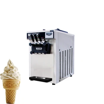 Три вида коммерческой машины для приготовления мягкого мороженого, настольная светодиодная интеллектуальная панель