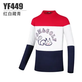 Осенне-зимняя одежда для гольфа PGM, свитер для девочек с круглым вырезом, утолщенная теплая футболка с длинными рукавами