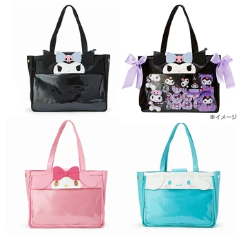 Kawaii New Kuromi Mymelody Cinnamorol Каваи Новая прозрачная сумка через плечо, пляжная сумка из ПВХ, сумка-мессенджер, подарок на день рождения для девочки