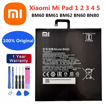 Новый 100% Оригинальный Аккумулятор для планшета BM60 BM61 BM62 BN60 BN80 Для Xiaomi Pad 1 2 3 4 Plus Mipad 1 2 3 4 5 Mipad3 Mipad4 Батареи