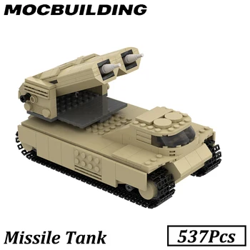 Ракетный танк Модель танка Movie Tank MOC Строительные блоки Кирпичный подарок для детей Военный Солдат Строительные блоки