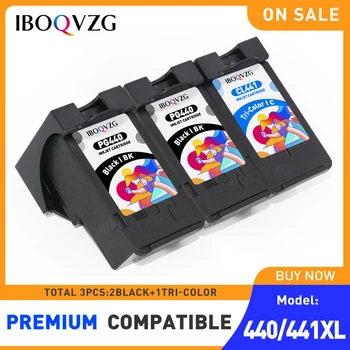 IBOQVZG Совместимый Чернильный Картридж PG440 PG-440 441 Для Принтера Canon PG440XL 441XL PIXMA MX374 MX394 MX434 MX454 MG3240 MG3540
