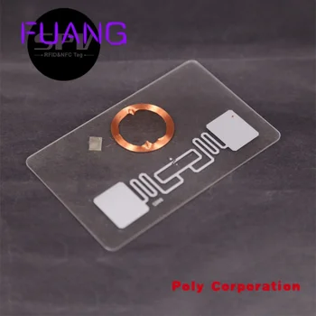 Программируемая двухчиповая прозрачная ПВХ RFID-перезаписываемая карта NFC