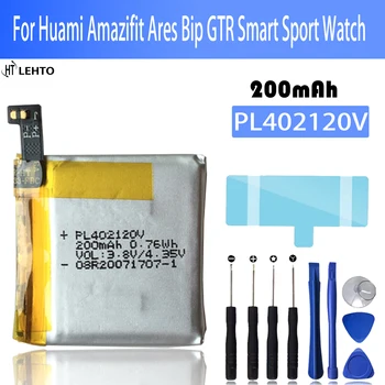 Аккумулятор PL402120V A1608 Для Смарт-спортивных часов Huami Amazifit Ares Bip GTR 402120 Оригинальной Емкости