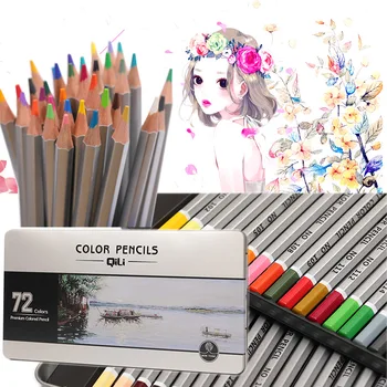 72 Карандаша маслянистого цвета, Свинцовая кисть, цветной набор карандашей, ручная роспись, Школьные канцелярские принадлежности Для рисования, Деревянный цветной карандаш, Школьный