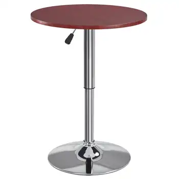 Дизайн Alden, хромированный круглый поворотный барный столик для бистро, коричневый