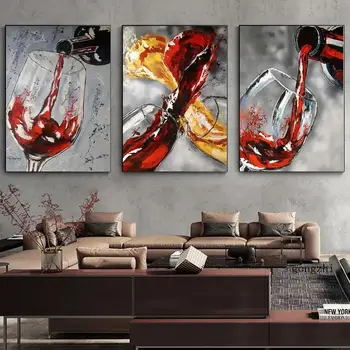 Бокал для красного Вина, Плакат на Скандинавскую тему, Винтажное Виноградное вино, холст, живопись и принты, Классический бар, настенные художественные картины, Декор для дома в гостиной