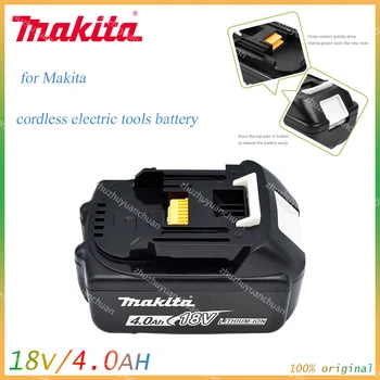 BL1830 100% Оригинальная Аккумуляторная Батарея Для Электроинструмента Makita 18V 4.0Ah Со светодиодной литий-ионной Батареей BL1860B BL1860 BL1850 4000 мАч