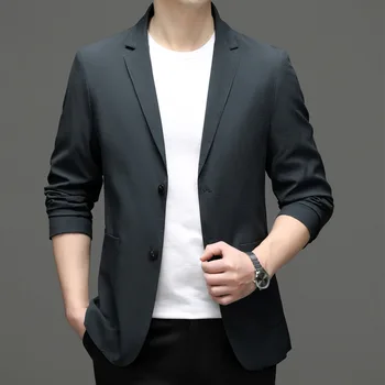 Lin3070-Куртка с рукавом семь четвертей, корейская версия модного костюма с коротким рукавом