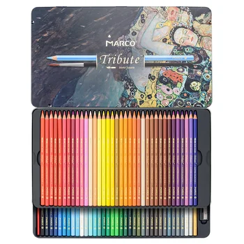 1 комплект Цветных карандашей Marco Tribute MASTERS 3320, Акварельные карандаши, Жестяная коробка, 100 цветов, Профессиональные карандаши для художников