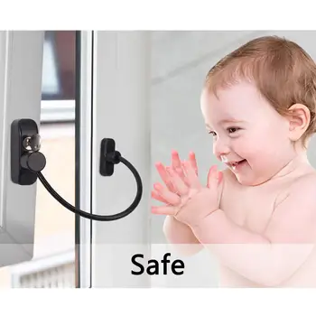 2 шт Замки-ограничители окон Защитный кабель для детей Оконные замки безопасности ребенка Дверные замки с винтами Ключи