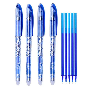 Набор стираемых гелевых ручек 0,5 мм Шариковая ручка Fine Point Blue Kawaii для письма, Канцелярские принадлежности, Школьные принадлежности, Милые Канцелярские принадлежности