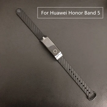 Ремешок для Huawei Honor Band 5, спортивный браслет из углеродного волокна, браслет для Honor Band 4, 5, Аксессуары, Сменный ремешок для часов