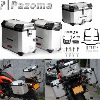 Мотоцикл Алюминиевый Багажник Боковой Ящик Для Багажника Верхний Чехол С Корзинами Стойка Кронштейн Для Седельной Сумки Комплект Для Harley Pan America 1250 2021 2022