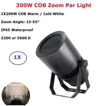 LED Par 200W COB Теплый Белый/Холодный Белый LED Par Light Плюс Функция Масштабирования Светодиодный Прожектор С Диско-эффектом Dj Laser Light Для Продажи