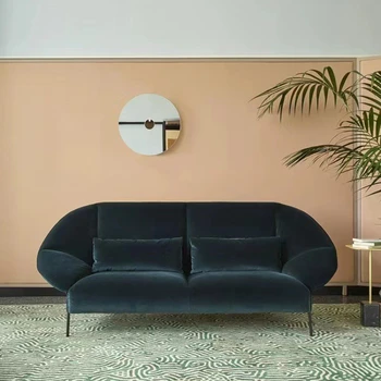Итальянский минималистичный тканевый диван с красной подсветкой интернета, роскошный повседневный диван Paipai, гостиная, отель, креативный диван для одного человека