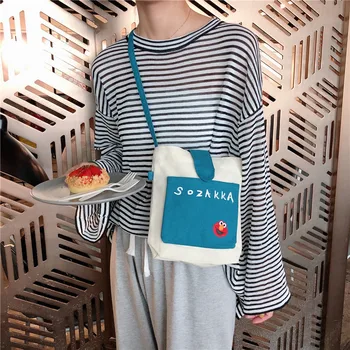 Японская холщовая сумка ins милая винтажная сумка для девочек ретро мягкая студенческая сумка для мобильного телефона оптовые продуктовые сумки