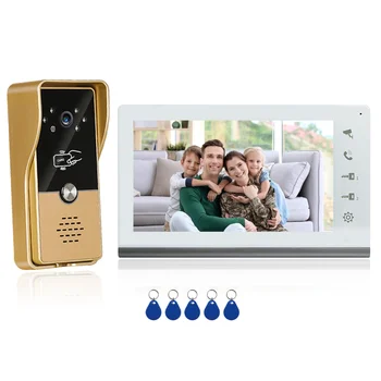 VIDEW 4 проводной 7-дюймовый экран ночного видения Домашний дверной звонок видеодомофон Система RFID разблокировки камеры дверной звонок для виллы