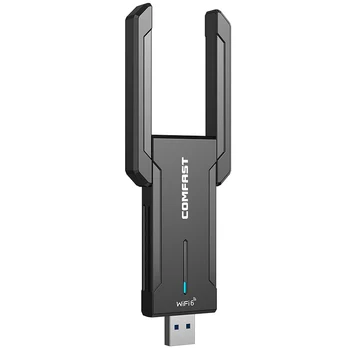 COMFAST 972AX 5400 Мбит/с WiFi6 Бесплатный привод USB Беспроводная сетевая карта 2.412 ГГц-2.484 ГГц 5.180-5.825 ГГц 5.925-7.125 ГГц