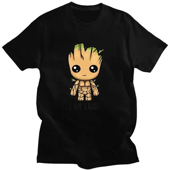 2021 Новая футболка Groot Guardians of the Galaxy с 3D принтом, Мужская забавная новинка, футболка, топ с коротким рукавом, Одежда унисекс