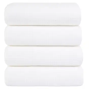 Впитывающие банные полотенца из 100% хлопка с вафельным переплетением, 4 упаковки, 27 