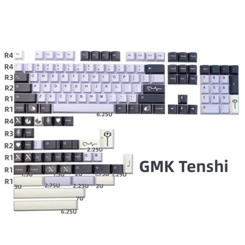 140 Ключей/набор GMK Tenshi Keycaps PBT Dye Subbed Key Caps Колпачки С Вишневым Профилем Keycap Для брелка Q2 K2 65% 75% Anne GH60 GK64 Poker