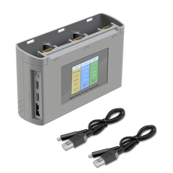Двусторонний зарядный концентратор с цифровым дисплеем Зарядите три аккумулятора для Mini 2/мини-дронов Прямая поставка