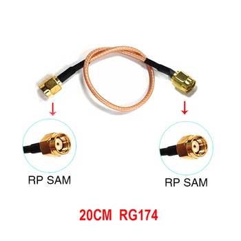 EOTH горячая распродажа 10 шт. коаксиальный удлинитель RG174 антенный кабель штекер IOT прямой SMA штекер-розетка Настраиваемая длина разъема