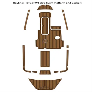 Bayliner HeyDay WT-2DC Платформа для плавания Кокпит Лодка EVA Палуба из Тикового дерева Коврик для пола