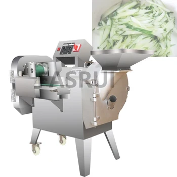 Коммерческая Автоматическая Машина для резки овощей с двойной головкой для нарезки кубиками На Дольки Многофункциональная Овощерезка