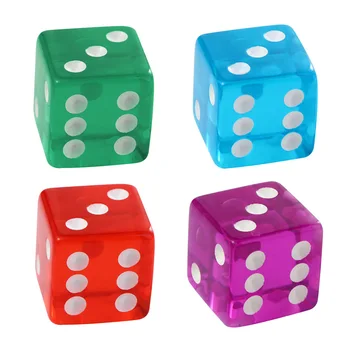 19-миллиметровые кубики с острыми краями и соответствующими серийными номерами Прозрачные Полупрозрачные кубики с квадратными точками