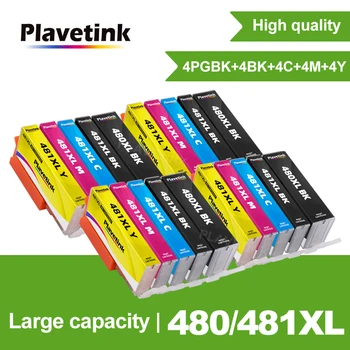 Plavetink 4 комплекта 480XL 481XL PGI480 CLI481 PGI-480 CLI-481 Для Canon TS6140 TS6240 TS6340 TR7540 TR8540 TS704 TS9540 Принтер