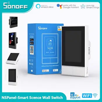 SONOFF NS Панель Smart Scene Настенный Выключатель ЕС/США Wifi Умный Термостат Дисплей Панель Управления Работает С Alexa Google Home