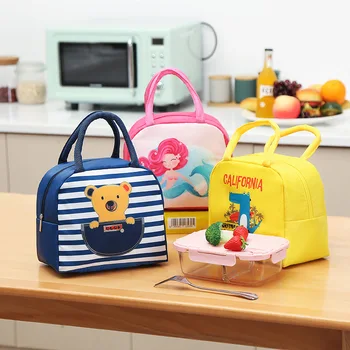1 шт. портативная изолированная термосумка для пикника, сумка для ланча, мультяшная сумка-тоут, сумки-холодильники для свежих продуктов, сумка для женщин, подарок для девочек и детей